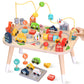 Weilim Montessori Wooden Activity Table for Toddler 13, Learning Toys