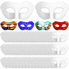 Leyndo 100 Pcs Paper Mache Masks Paper Mask for Craft White Mask Masquerade Blank DIY Halloween Mask Half Face Paintable Mardi G