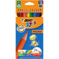 Bic Kids Evolution ECOlutions Colouring Pencils, Assorted Colours, Eco-Friendly, 70 g,12 Count (Pack of 1)