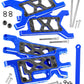 Rcarmubwow A Arms Upgrades Part For 1/10 Slash 2Wd,Slash 2Wd Vxl,Alloy Aluminum Front Rear Rc Suspension Arms,4Pcs,Navy Blue