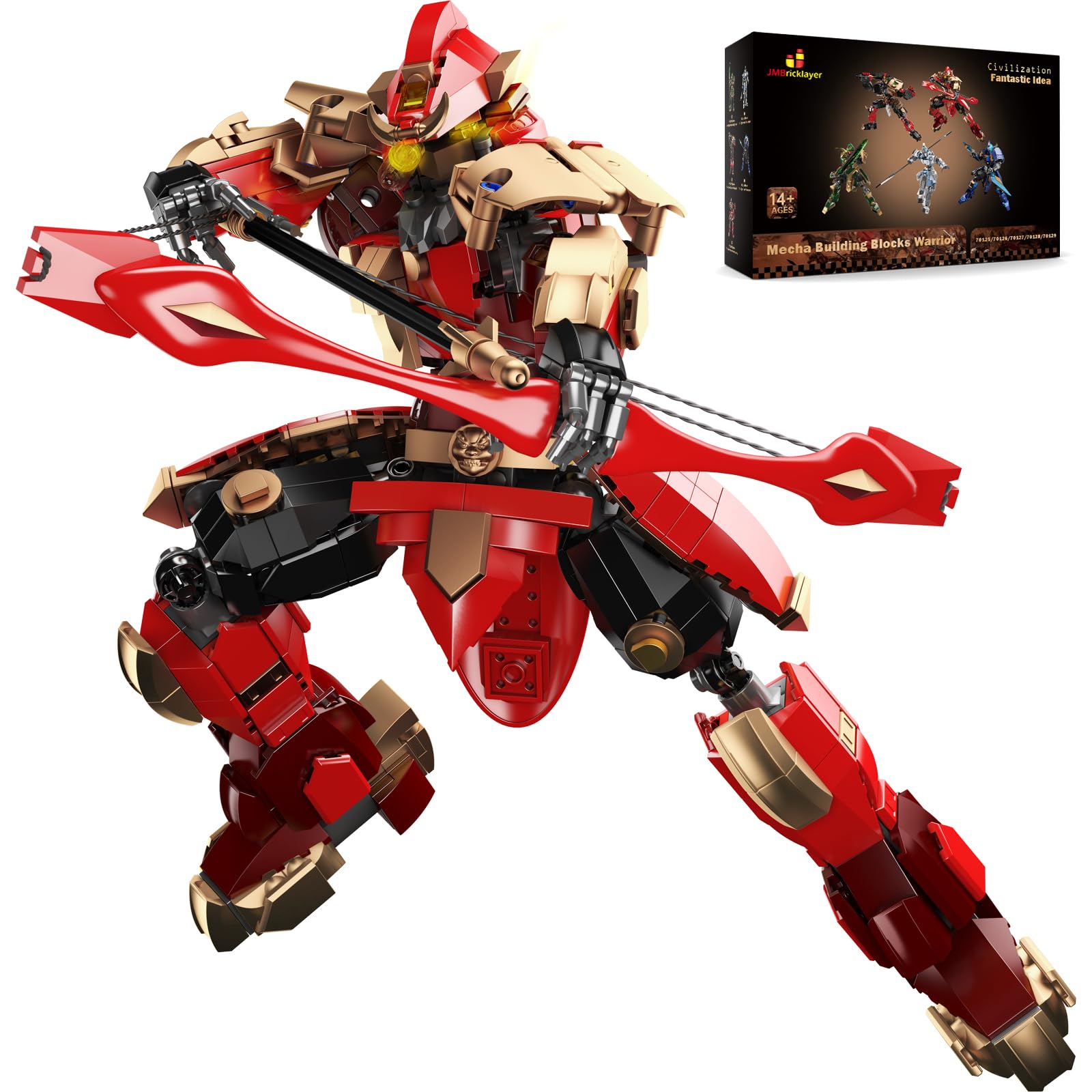 JMBricklayer Mech Robot Building Sets for mature-themeds 70129  Cool Warrior Hero Mecha Model Kit with   Transforming Mechs for Display  Collectible Action Figures Mech Toy Gifts for 14+(756 Pieces)