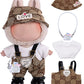 Handcrafted 4 Piece 15Cm/17Cm Doll Clothes Set For Labubu Dolls (No Doll), Cute Brown Outfits Overalls Accessories With Top, Hat