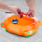 COCOFOX Battling Top Burst Toy Set - 6 Tops, 2 Launchers, Stadium - Orange - Fun for Boys & Girls 6 Years and Up