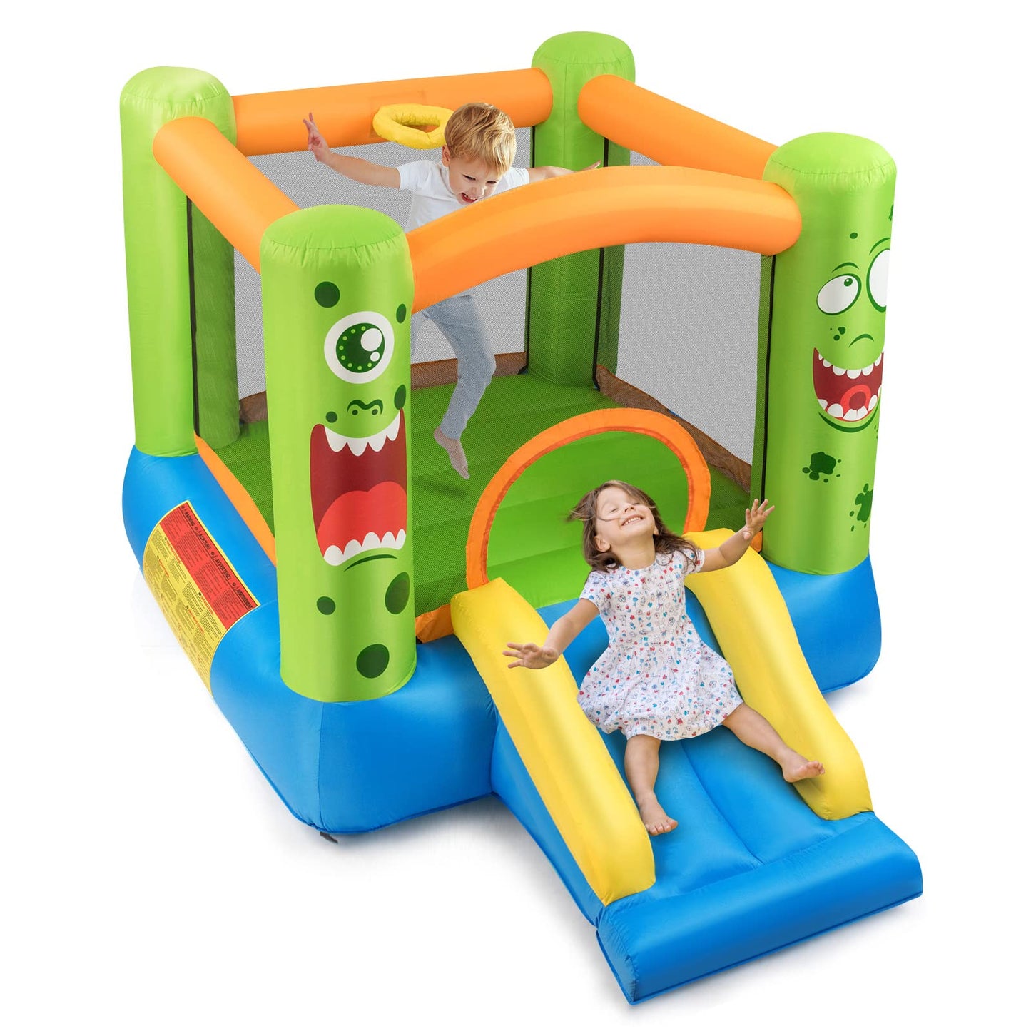 Bountech Inflatable Bounce House, Bouncy House For Kids Indoor Outdoor Party With Jumping Area, Including Oxford Carry Bag, Repair Kit, Small Castle Bounce House For Toddlers Gift