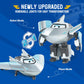 Super Wings Transformable Airplane Toys - 2 in 1 Rescue Bots Action Figures for Kids, Silver, Model YW780232, Ages 3-7