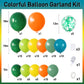 Gresatek Jungle Themed Balloon Garland Arch Kit, Sage Green Orange Yellow Olive Balloons Decorations For Boys Girls Birthday Bab