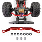 RCLIONS Aluminum Steering Link for 1/18th TRX4M RC Crawler Car Upgrades (Red)