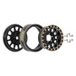 INJORA 1.0 Plus Brass Beadlock Wheel Rims 4PCS 12-Spoke Wheels for TRX4M SCX24 FCX24 1/24 1/18 RC Crawler, 42g/pcs(Black)