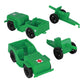 Timmee Combat Patrol Willys & Artillery - Green 4Pc Playset Usa Made