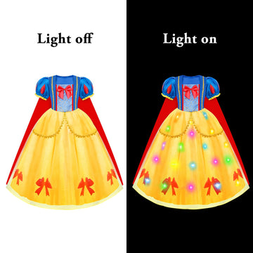 Meland Princess Dress - Light Up Princess Dress Up Clothes For Girls 3-8 Princess Costumes For Girls Toddlers Birthday Gift