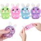 Easter Basket Stuffers,Easter Basket Essentials,4Pcs Squishy Easter Bunny Stress Balls For Adults,Kids,Easter Toys Stress Relief