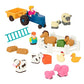 Battat Farm Animal Play Set - 25 Toy Animals, Fences, Tractor, 18 Months+, Multi