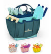 Kinderific Gardening Set, Tool Kit, For Kids, Stem, Includes Tote Bag, Spade, Watering Can, Rake, Fork, Trowel And Gloves (Blue)