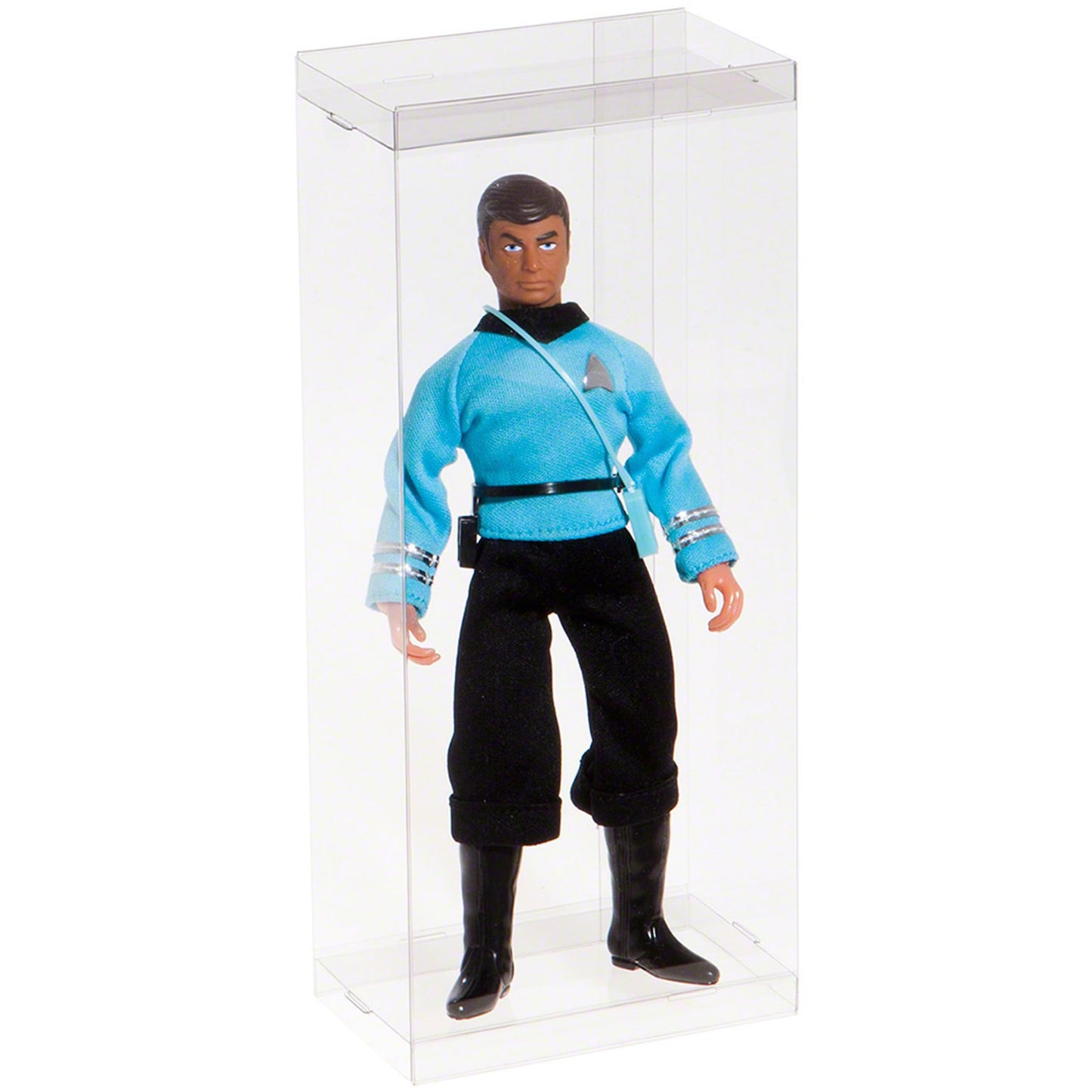Dollsafe Clear Folding Display Box For 7-8 Inch Dolls And Action Figures, 4'' W X 2.25'' D X 8.5'' H, Pack Of 10