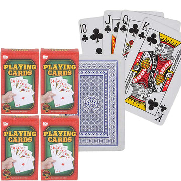 The Dreidel Company Playing Cards Deck, 2.25 Inch X 3.5 Inch (4-Pack)