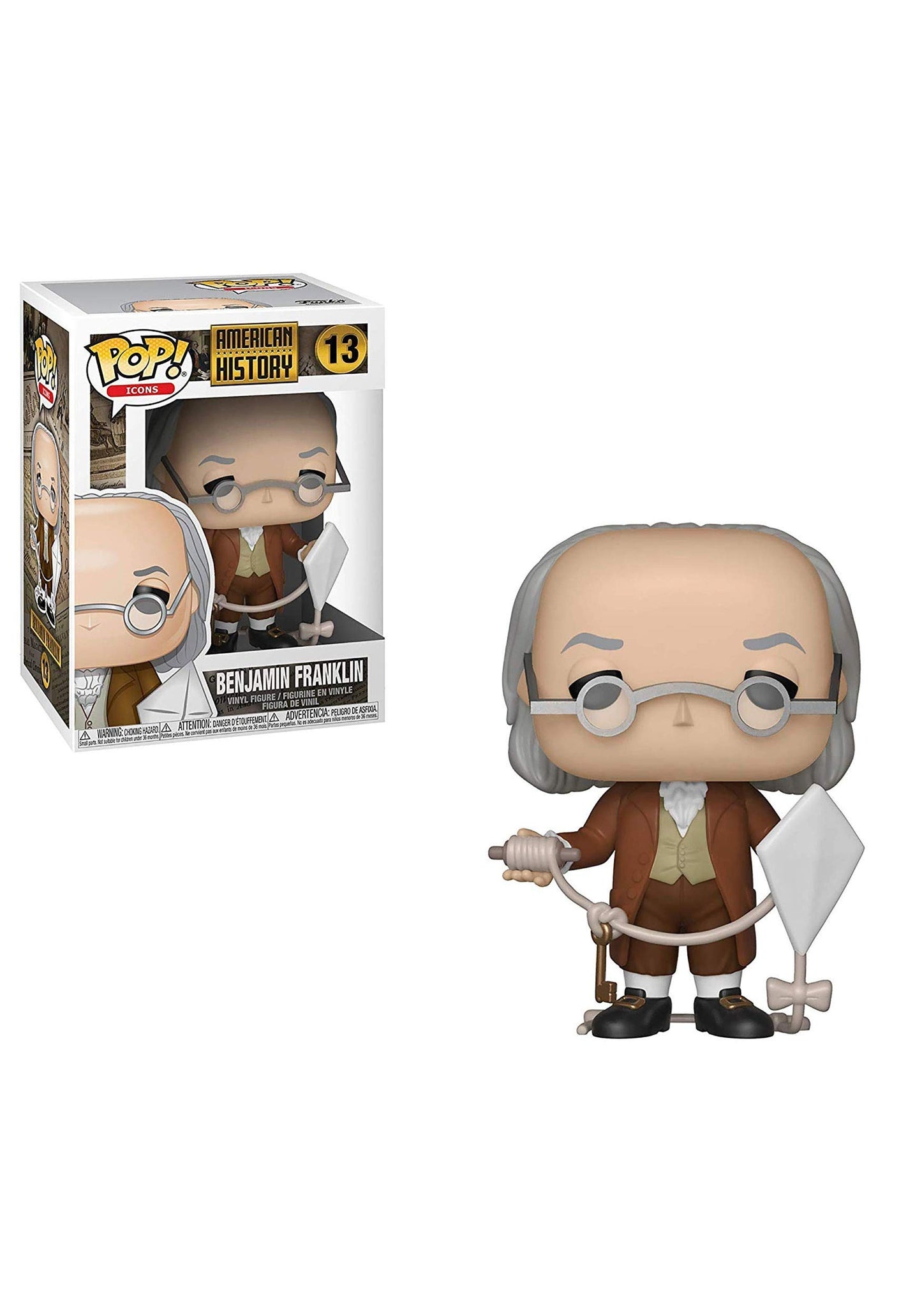 Funko Pop! Icons: History - Benjamin Franklin, Multicolor