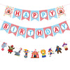 Zwiebeco Birthday Party Decoration Supplies Happy Birthday Banner Hanging Colorful Paper Amusement Park Circus Theme Bunting Ban