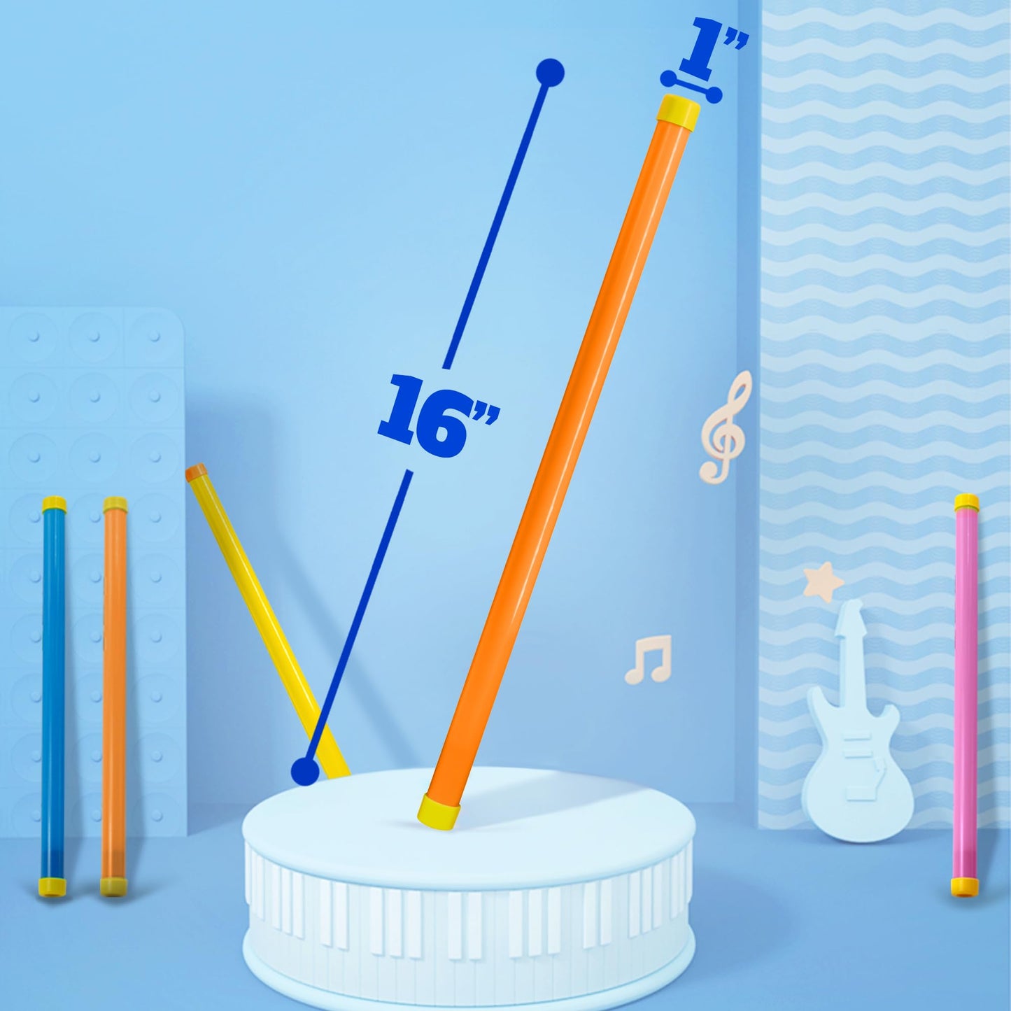 Novelty Place 16  Groan Tube Noise Makers 2 Pack - Funny Party Noisemaker For Kids And Adults - Party Favor Sound Tubes Toys - O