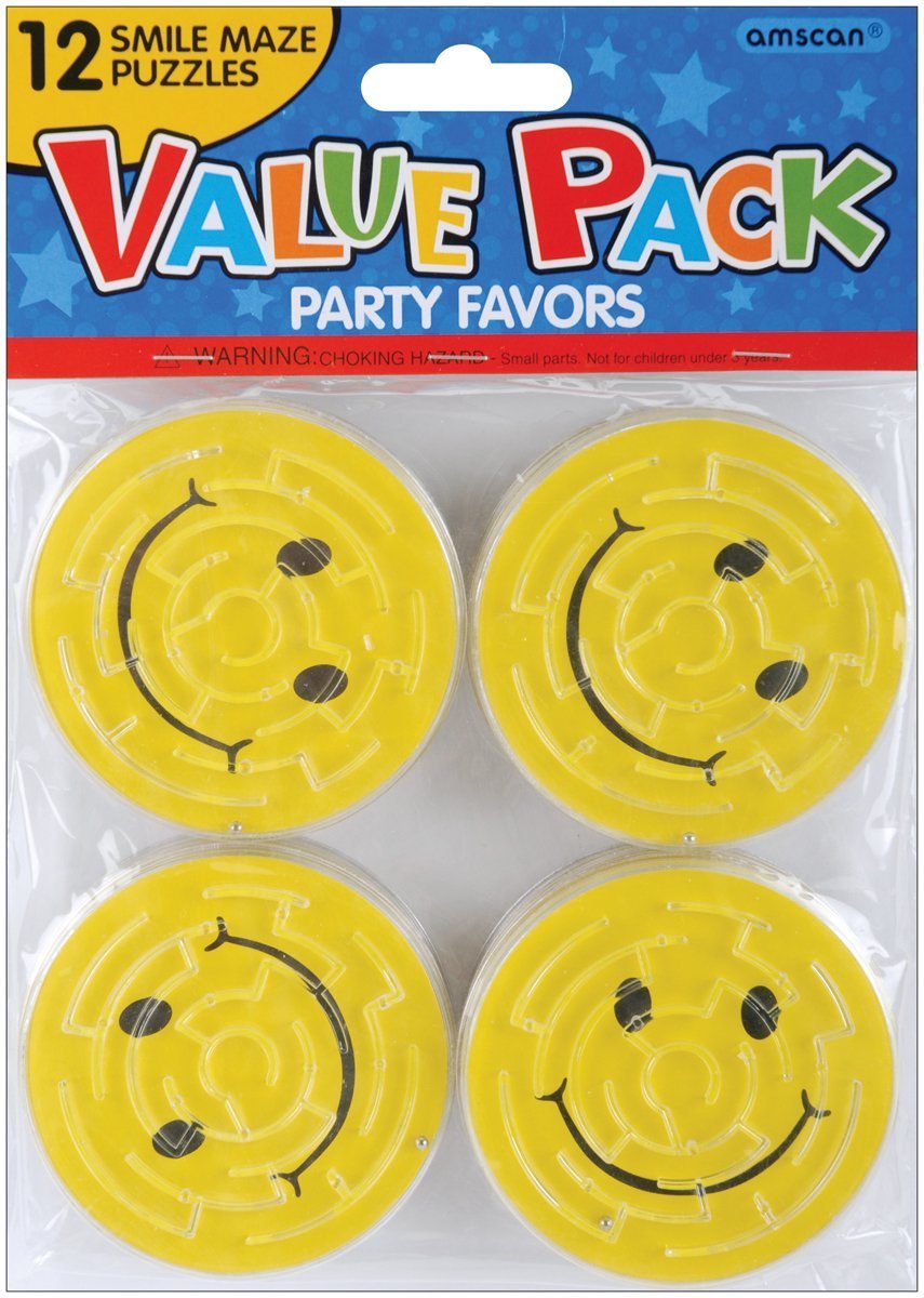 Amscan Party Favors 12/Pkg-Smile Maze Puzzles