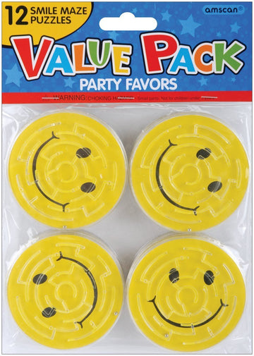 Amscan Party Favors 12/Pkg-Smile Maze Puzzles