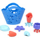 Green Toys Oceanbound Tide Pool Set - 7 Piece Pretend Play, Motor Skills, Kids Bath Toy Floating Pouring Shells With Storage Bag