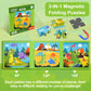 ASTARON Magnetic Puzzles for Toddlers, 16-20-25 Pieces Dinosaur Land Learning Magnet Puzzles for Road Trip, Educational Travel T