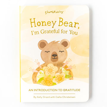 Slumberkins Honey Bear Snuggler & 2 Board Books Complete Set Bundle | Promotes Gratitude, Respect & Sharing | Social Emotional Tools For Ages 0+ (Honey Bear Snuggler Plush + 2 Board Books)