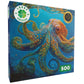Lucky Puzzles Octopus in a Swirling Sea | 500 Piece Jigsaw Puzzle for Adults | Best New Marine Artwork Puzzle | Unique Brain Tea
