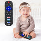 2-Pack Baby Remote Control Teether Toy For Babies 6-36 Months Silicone Baby Teething Toys Boys Girls Baby Teething Toys (Black + Gray)