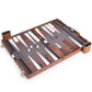 Amerous Backgammon Set, 18 Inches Classic Board Game Withleather Case, Folding Board, Gift Package, Portable Travel Strategy Backgammon Game Set For Adults, Kids (Large, Brown)