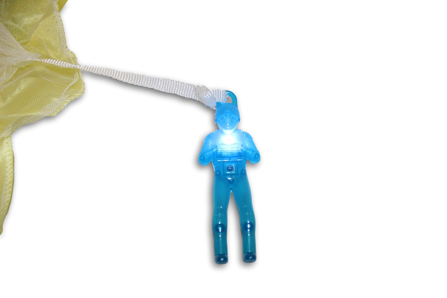 Toys+ Light Up 4 Pack Tangle Free tossing Parachute Men Glow in The Dark! Blue  Orange  Green and Purple! for Kids and Children Parachute Man Set  Easter Basket