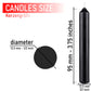 BRUBAKER Tree Candles - Pack of 20 - Black - 3 x  Inches (9.5 x 1.27cm) - Made in Europe - Christmas Wax Candles for Pyramids, C