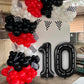 Race Car Number 1 Balloons,40 Inch Racing Car 1St Birthday Balloons Two Fast Balloon Race Track Black 1 Balloon Number For Cars Theme Birthday Party