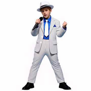 Baurghop Kids Dance Star Costume For Boys Girls 80S 90S Pop Stage Outfit For Cosplay Party Halloween (10-12 Years)