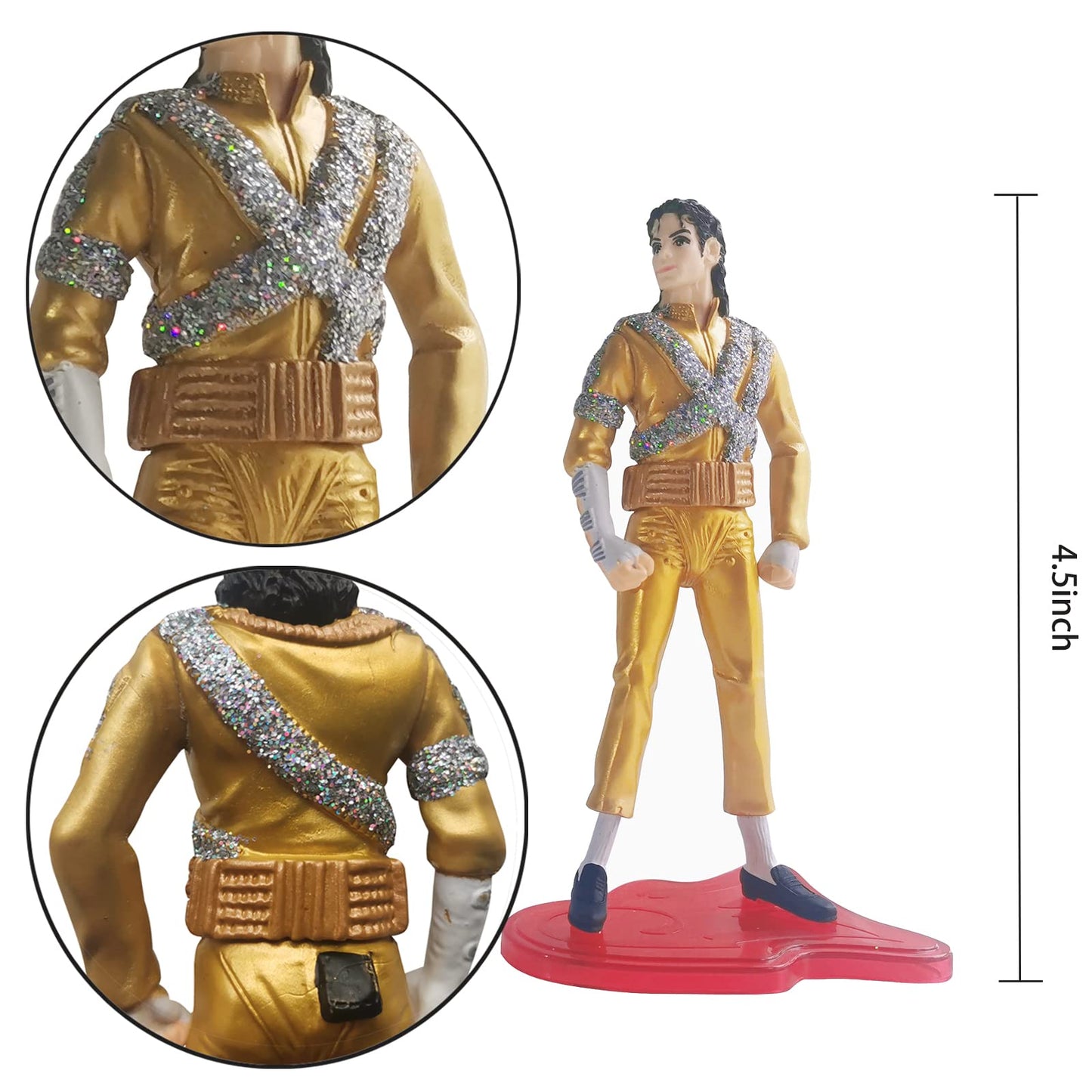 Bomjjor 5 Pack Action Figure Dolls Rock King Classic Album Figure Playset (Colourful Version 5Pc)