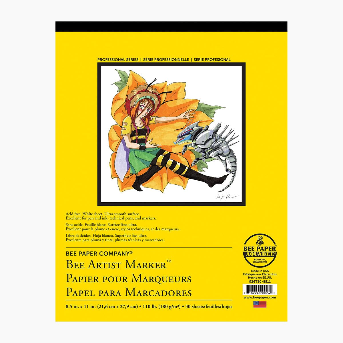Bee Paper Bleedproof Marker Pack, 11-Inch by 14-Inch, 50 Sheets per Pack