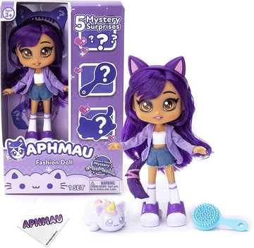 Aphmau Fashion Doll; 5 Awesome Surprises, 1 Of 3 Exclusive Glitter Meemeows Mini Figure, Feline Fashion