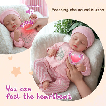 Babeside Realistic Baby Doll With Heartbeat Loulou, 20 Inch Handmade Reborn Baby Dolls Girl With Crying And Babbling Voice, Real Baby Dolls That Look Real For Girls Boys Kids Age 3+
