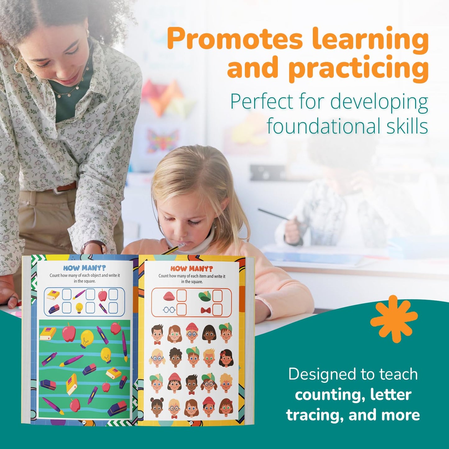 Channie's Pre-K Activity Book, Preschool Workbook with Fun Educational Learning Activities for Kids, Ages 3-5, 50+ Games, Colors
