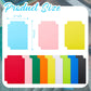 Trading Card Dividers Multicolor Card Page Dividers Frosted Plastic Separator With Tabs For Games Sports, 2.7 X 3.8 Inches(100 P