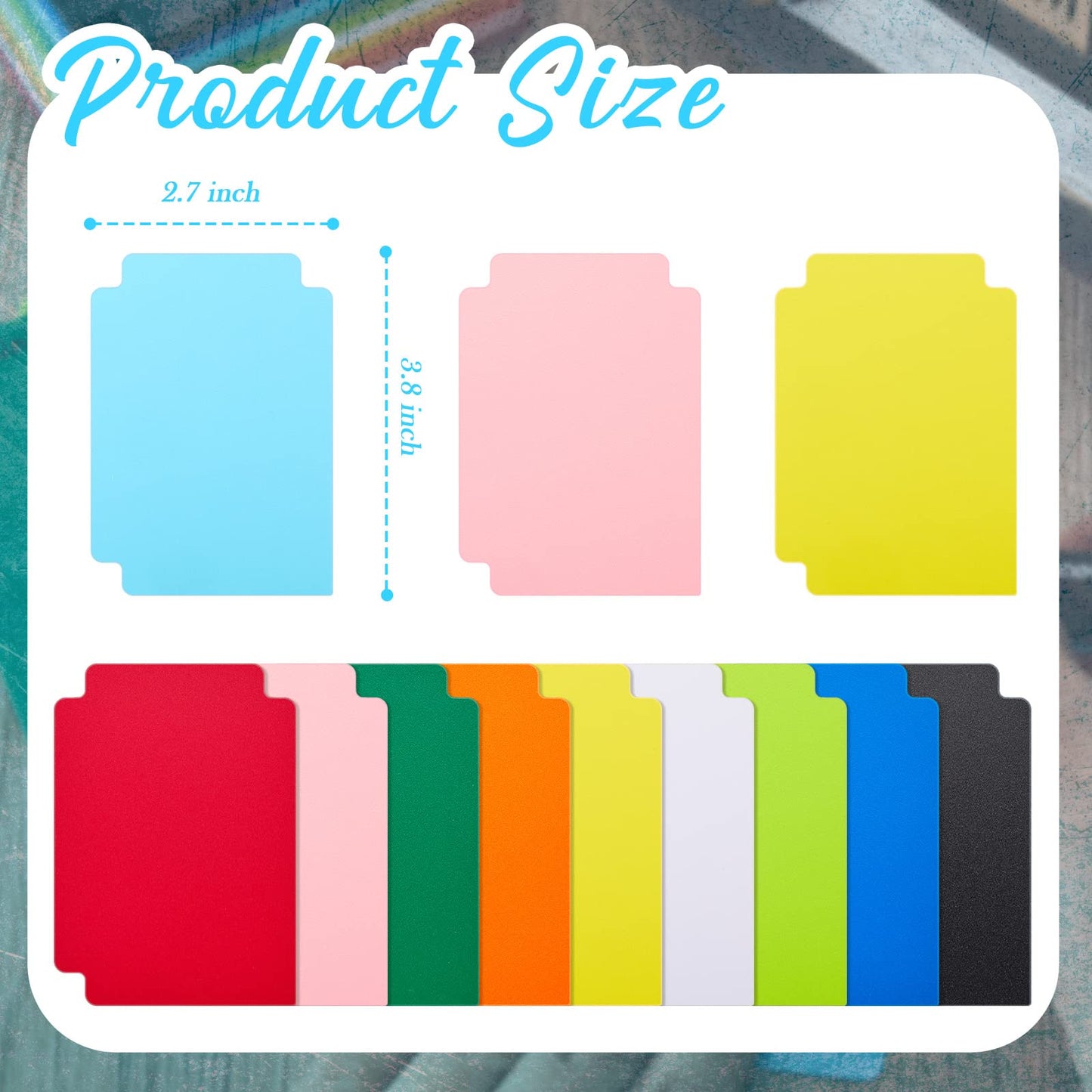 Trading Card Dividers Multicolor Card Page Dividers Frosted Plastic Separator With Tabs For Games Sports, 2.7 X 3.8 Inches(100 P