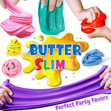 50 Pack Butter Slime Kit For Kids, Slime Toys For Boys & Girls, Scented Diy Slime Toy For Party Favor, Soft And Non-Sticky, Birt