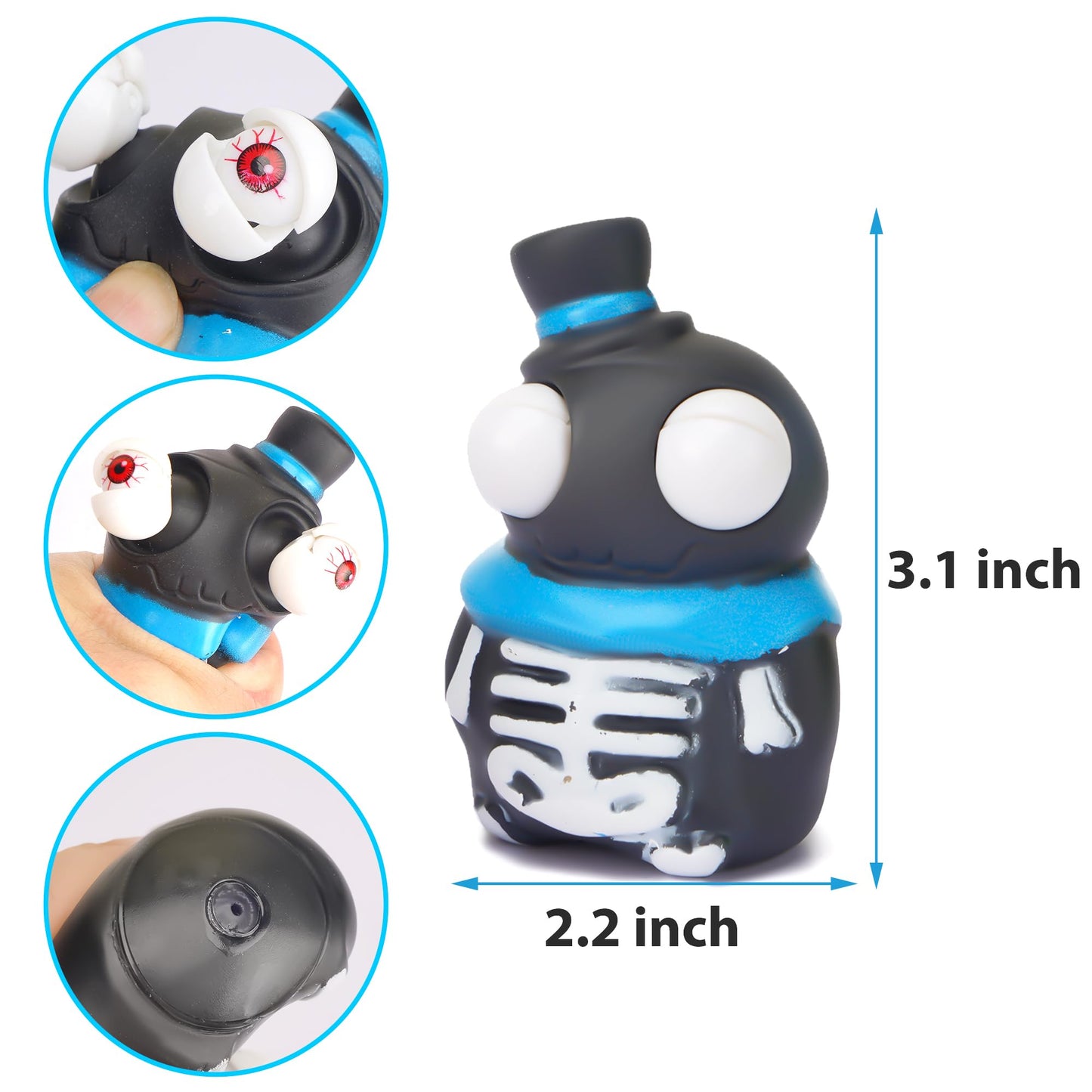 Zaleny 4 Pcs Squeeze Toys Eye Popping Toy Stress Relief Tool Toys for Kids mature-themed Hand Fidget Toys Halloween Party Favors