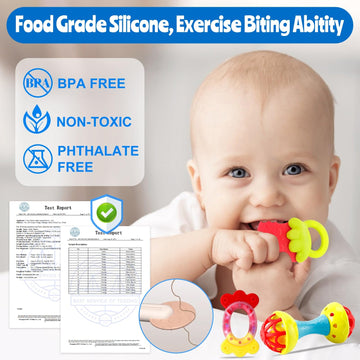 Baby Rattles 0-6 Months: Rattles For Babies 0-6 Months Baby Rattles Toys 0-3-6-12 Months Infant Rattle Toys For Babies 0-6 Months Teething - Newborn Baby Boy Girl Rattles Set Wrist Socks