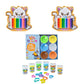 Kiddy Clay Combo Pack Of 3  Includes 6Color Dough Set With 6 Tubs, 10 Shape Cutters & 2 X 12 Clay Round Stick Sets (200G Each