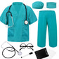 Zzihan Doctor Costume For Kids Scrubs Sets Nurse Scrubs Costume Veterinarian Costume Doctor Coat Accessories Toys Stethoscope Nu