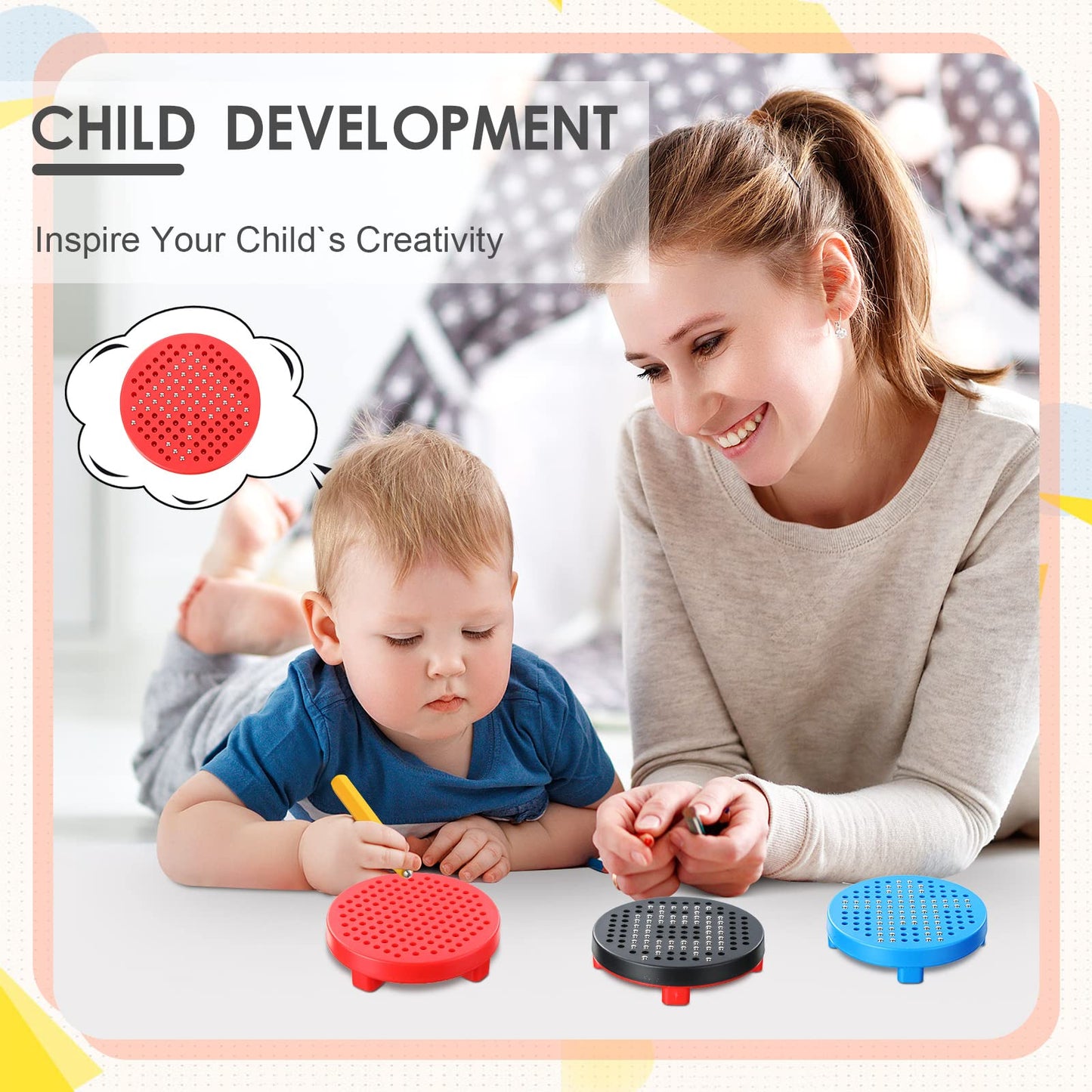 Epakh 3 Pack Magnetic Drawing Board for Kids Magnet Toys for Toddlers Airplane Travel Road Trip Car Trip Essentials for Kids Gif