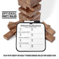 GoSports Large Wooden Toppling Tower - Stacks Up to 3 ft - Brown Wood Stain