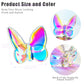 Kanpura Ab Coating Crystal Flying Butterfly Figurine Collectible,Glass Butterfly Ornament,Crystal Butterfly For Wedding Christmas Party Decor