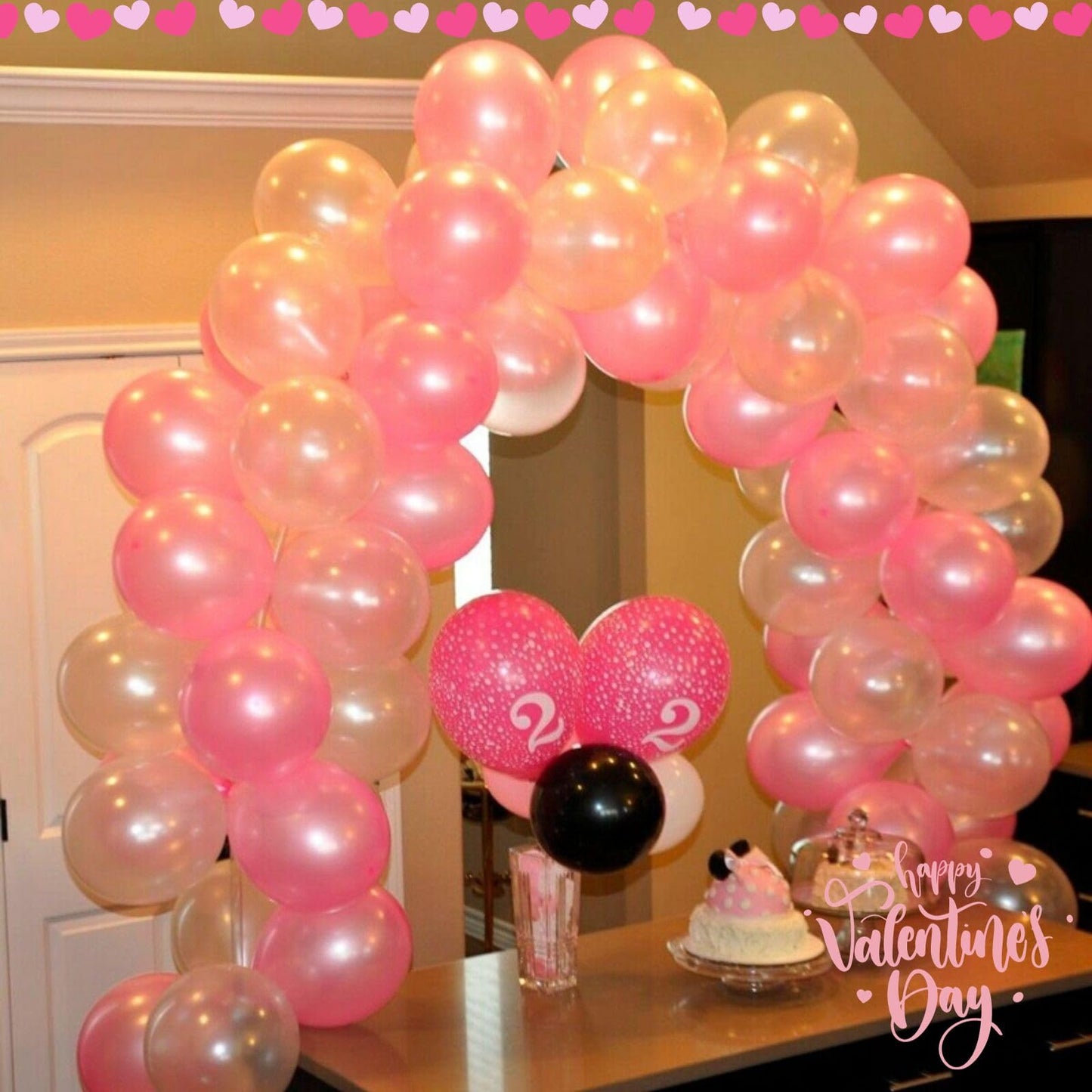 Paready Pink Balloons Set, 60 Pcs 12 Inch Pearl Pink Balloons Pink Metallic Macaron Pink Balloons, Pink Confetti Party Balloons